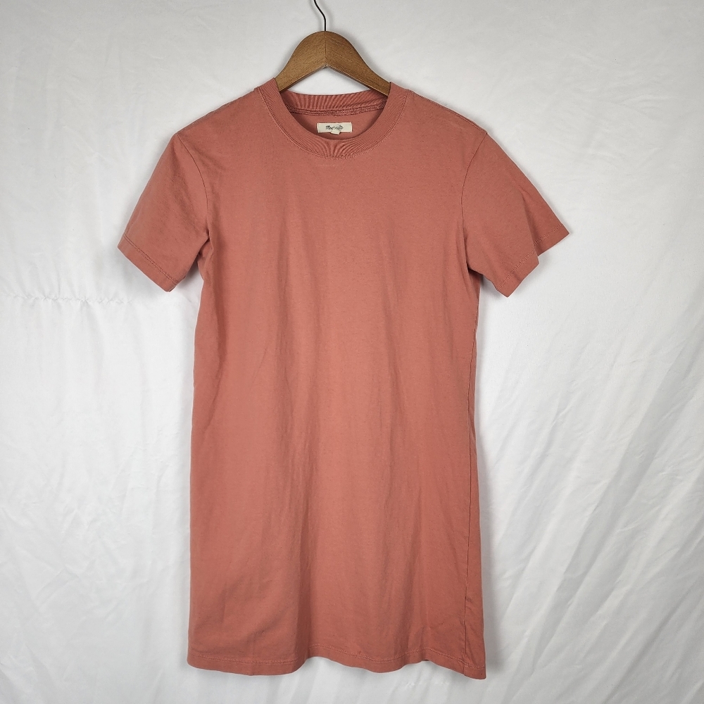 NWOT Madewell Sandwash Pull Over T Shirt Short sleeve Shift Dress XXS xx small